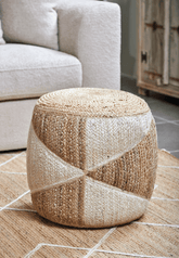 Origami Jute Pouf